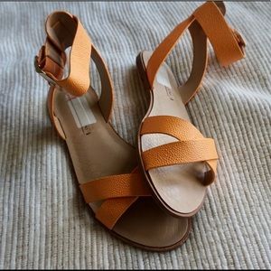 Orange Sandals w/ Ankle Strap